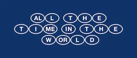 reads 'all the time in the world'